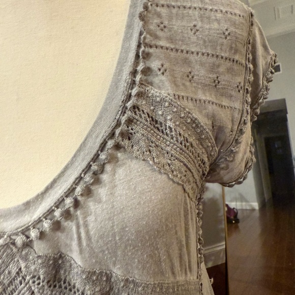 Knox Rose Grey Lace Detail Tunic/ Dress Very Soft - Picture 2 of 8